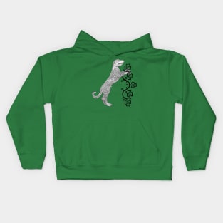 Rampant Celtic Knotwork Irish Wolfhound Kids Hoodie